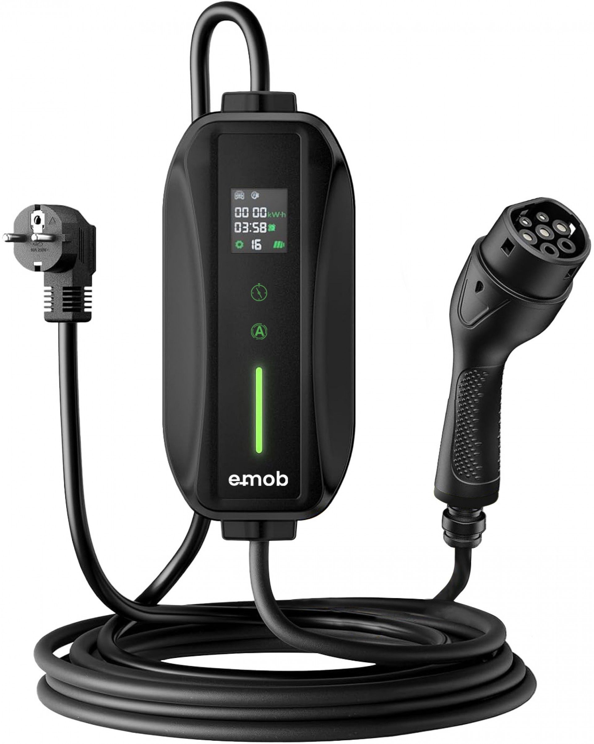 Carregador Portátil 3,5kW 1PH 16A schuko com 8,5m cabo T2 + Bolsa