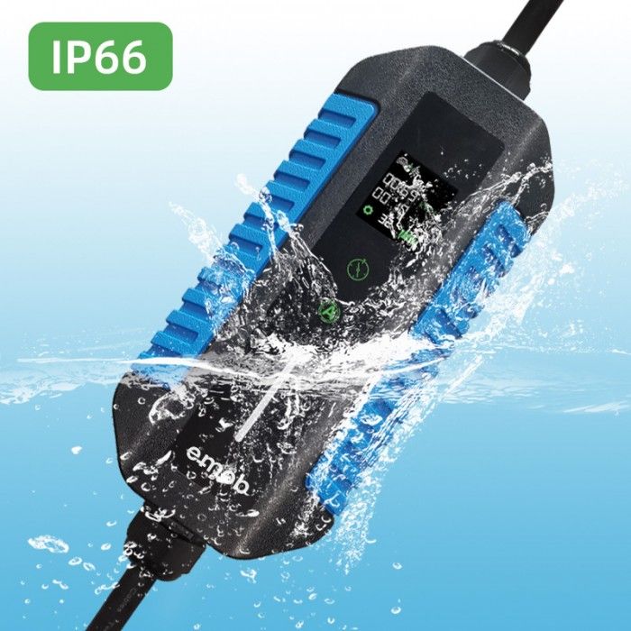 Carregador Porttil 11kW 3PH 16A Tomada Vermelha CEE 16A com cabo de 8,5m T2 + Bolsa