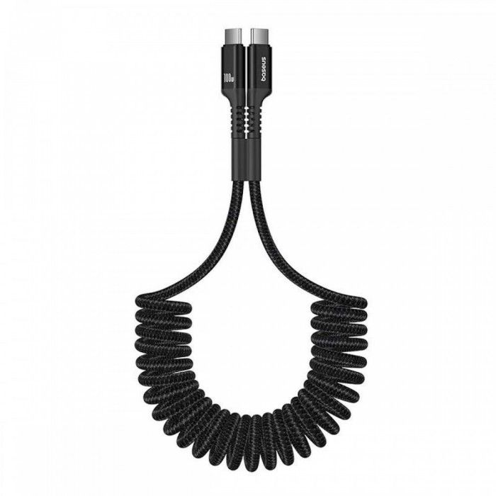 Cabo Baseus Fish-Eye Fast Charging Data Cable Usb-C To Usb-C 100W 1M Cluster Black