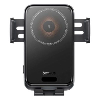 Os-Baseus Wisdom Pro Auto Coil Alignment Car Mount Wireless Charger Air Cosmic Preto
