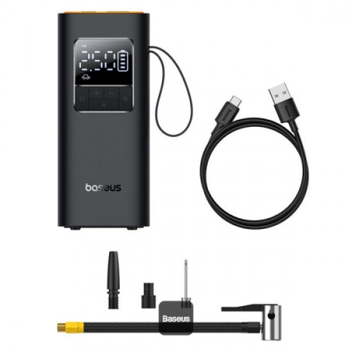 Compressor Baseus Supermini Pro Series Wireless Car Inflator Cluster Black Compressor Baseus Supermini Pro Series Wireless Car Inflator Cluster Black