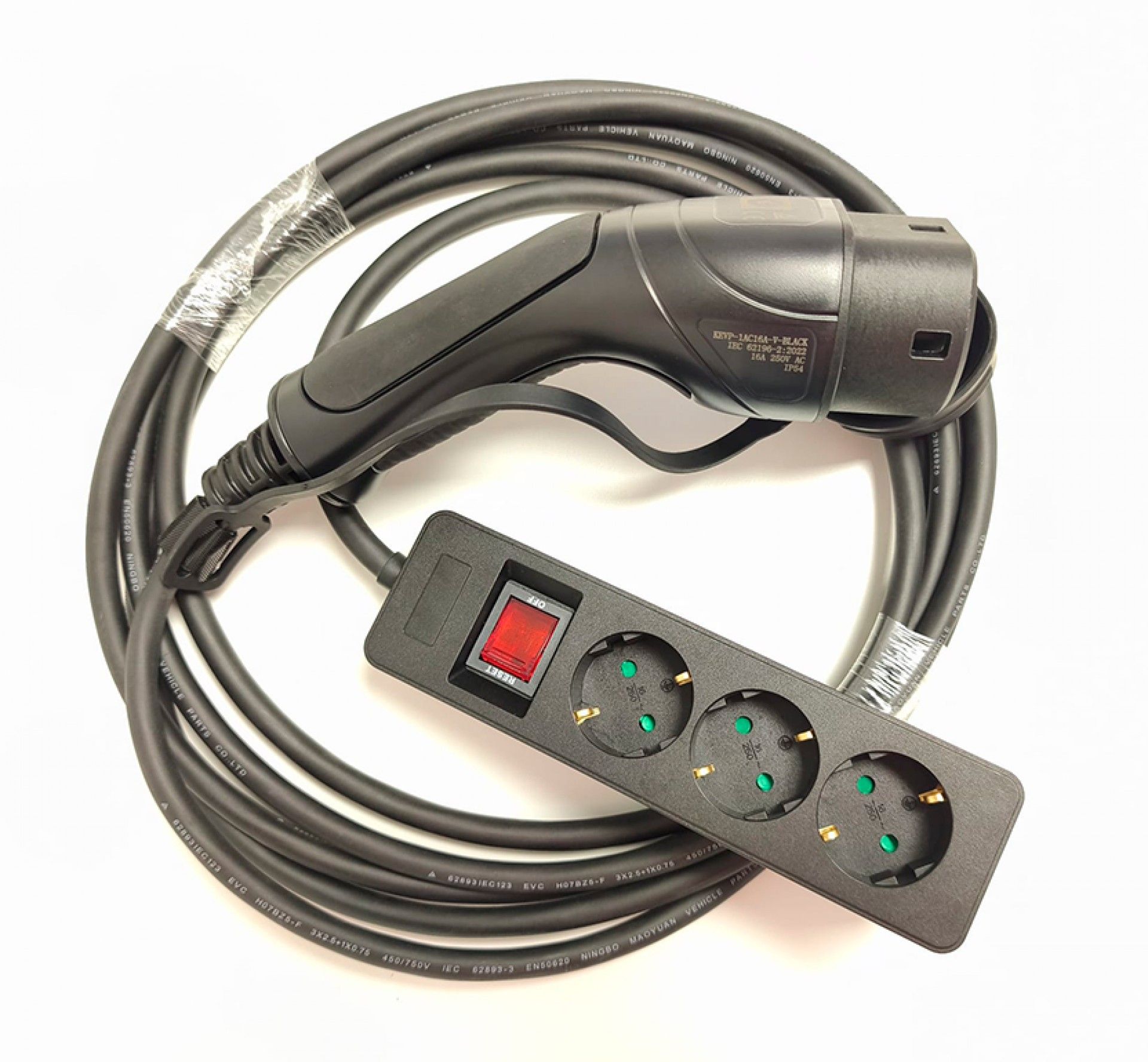 Adaptador V2L com Tomada Tripla Schuko 16A