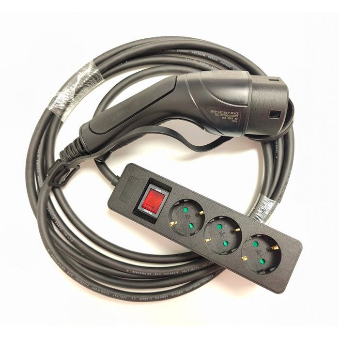 Adaptador V2L com Tomada Tripla Schuko 16A