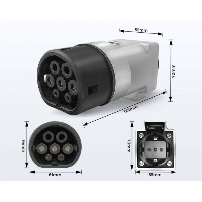 Adaptador V2L com tomada Shucko 16A Simples