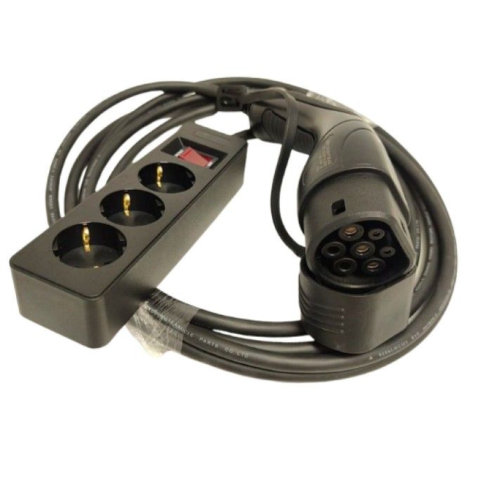 Adaptador V2L com Tomada Tripla Schuko 16A