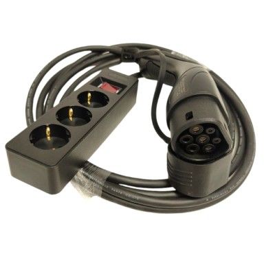 Adaptador V2L com Tomada Tripla Schuko 16A