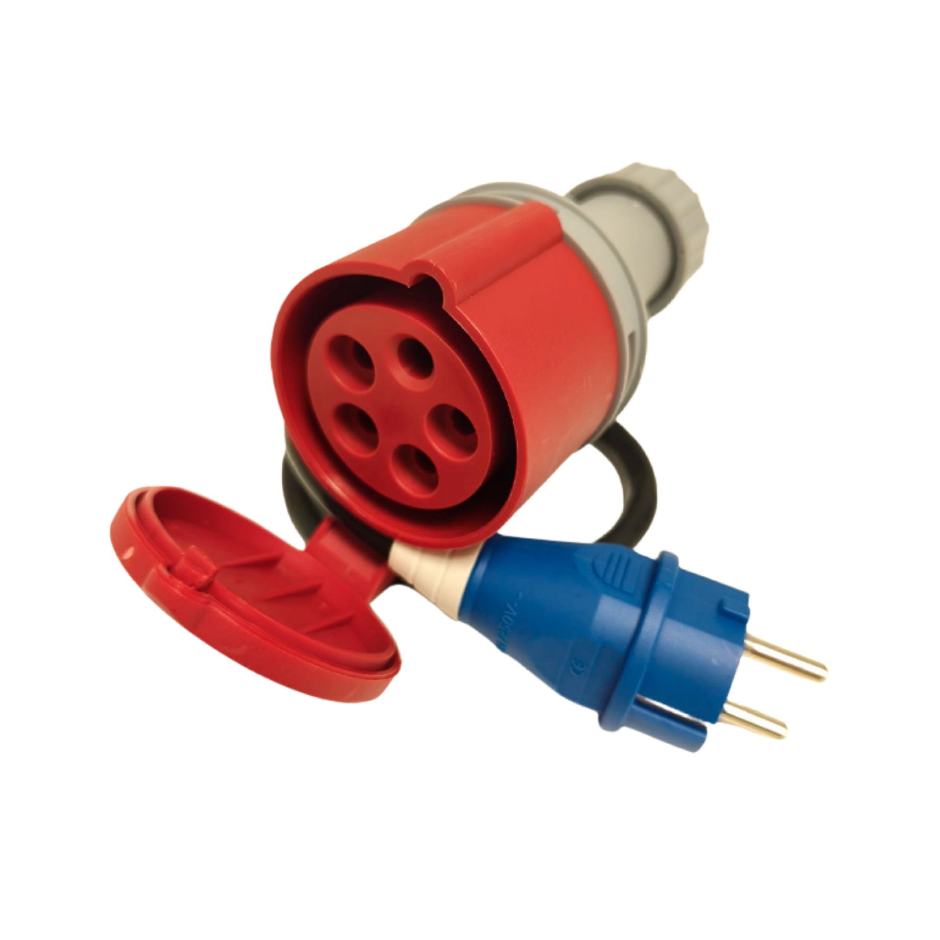 Adaptador CEE trifásico para monofásico Schuko 16A