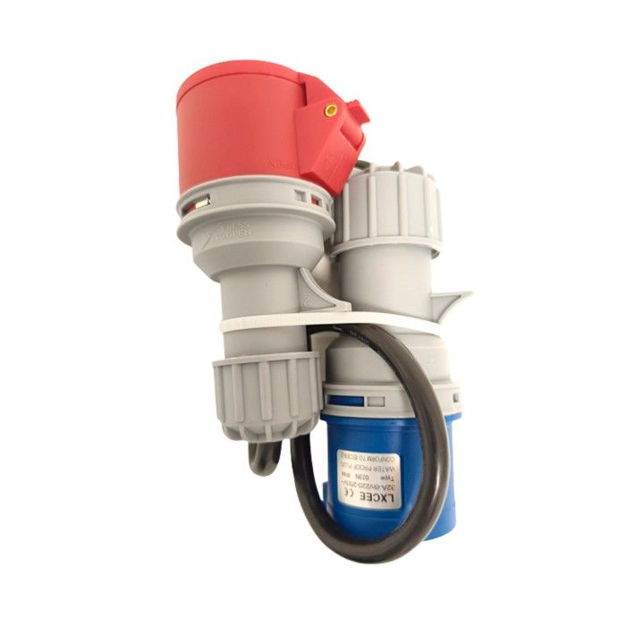 Adaptador CEE trifásico para CEE monofásico CEE 16A Adaptador CEE trifásico para CEE monofásico CEE 16A