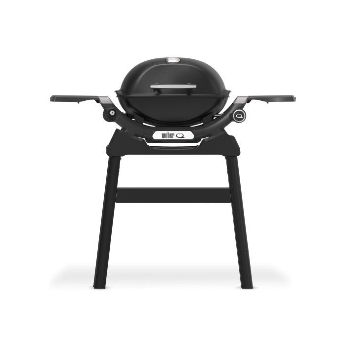 Barbecue Weber Q 1200N com mesas de apoio e suporte compacto