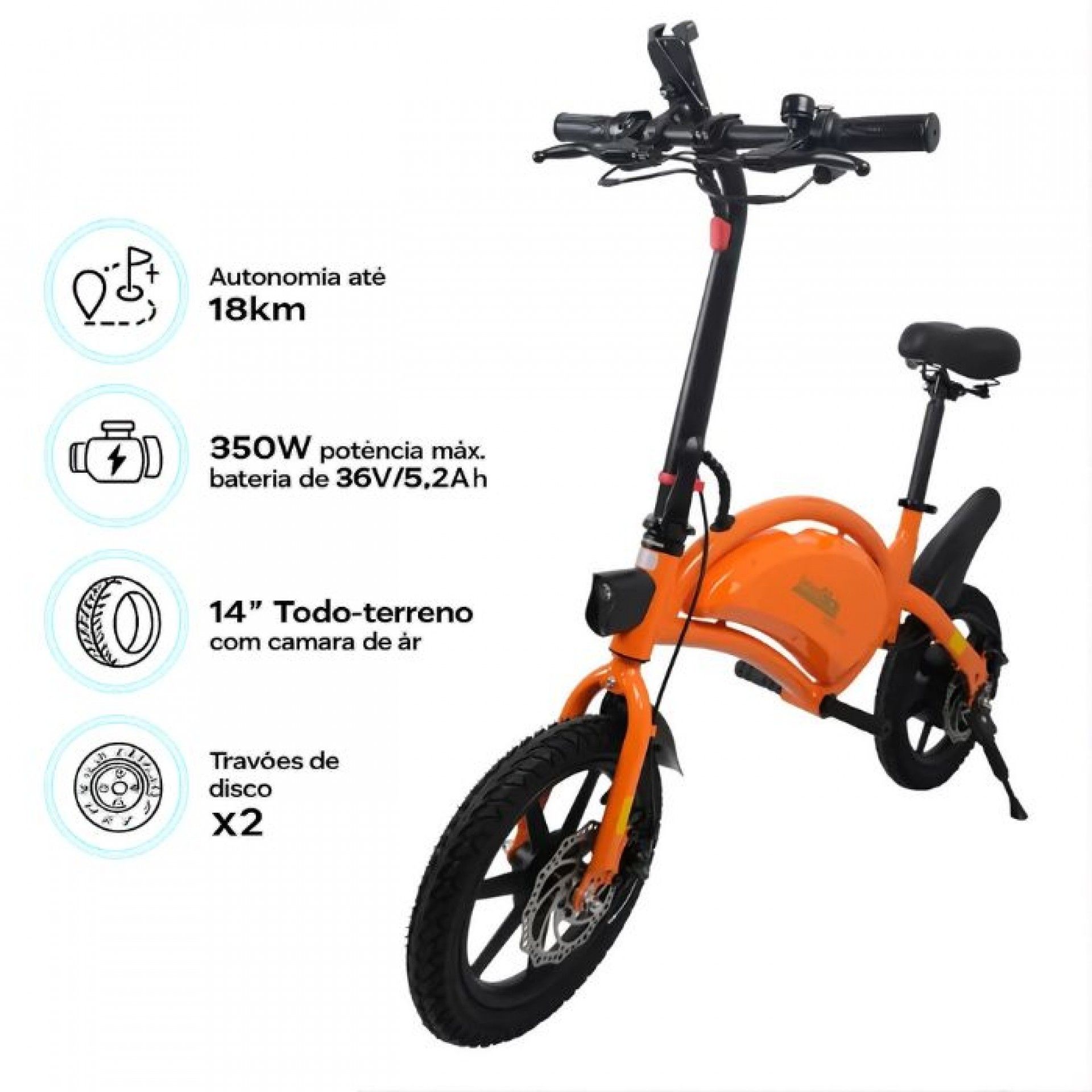 Bicicleta Elétrica UrbanGlide Bike 140 Dobrável 14
