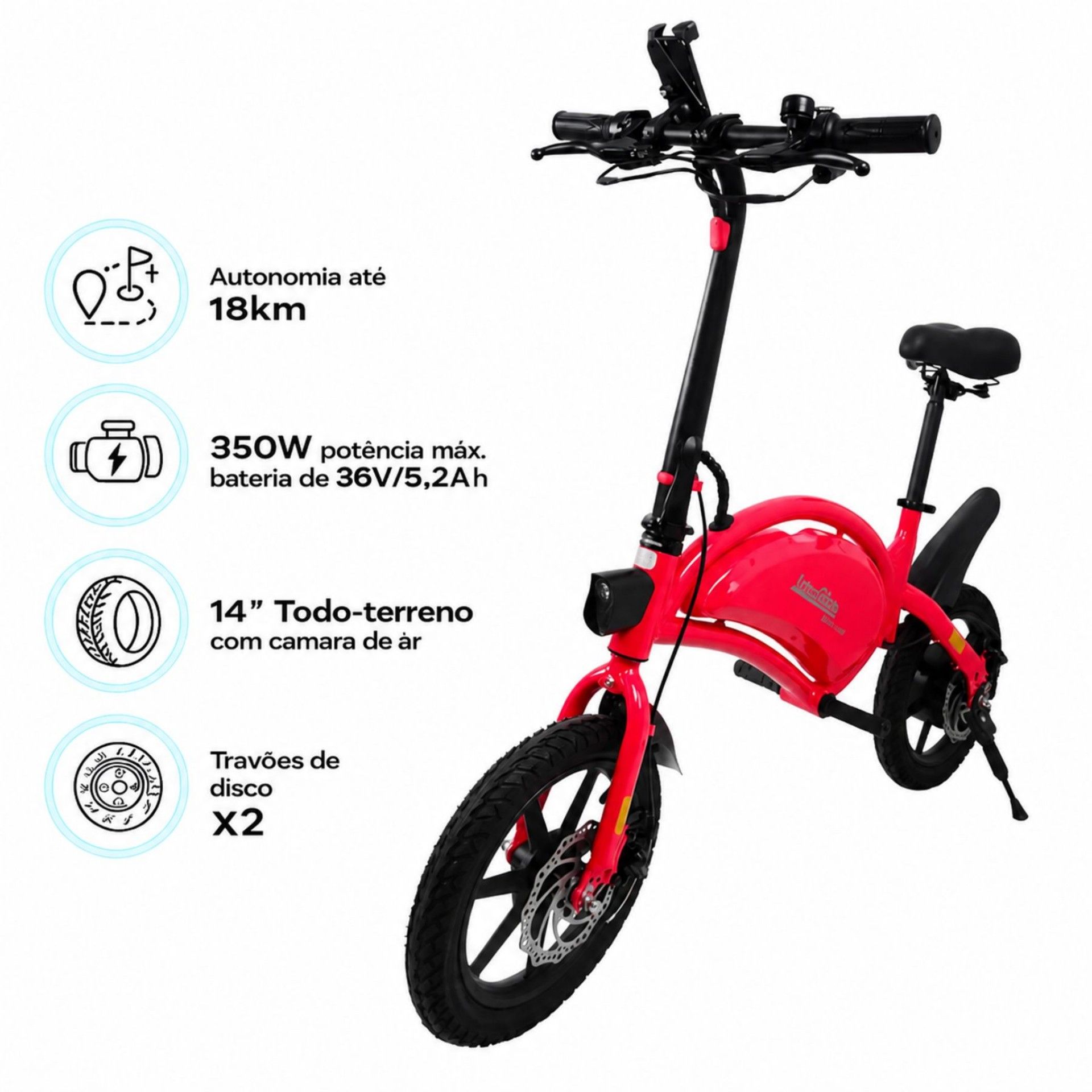 Bicicleta Elétrica UrbanGlide Bike 140 Dobrável 14