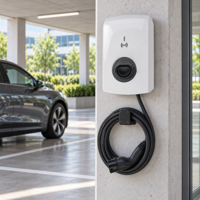 Alfen Eve Single S-line Three-Phase Charger (22kW) with 5-meter cable and RFID