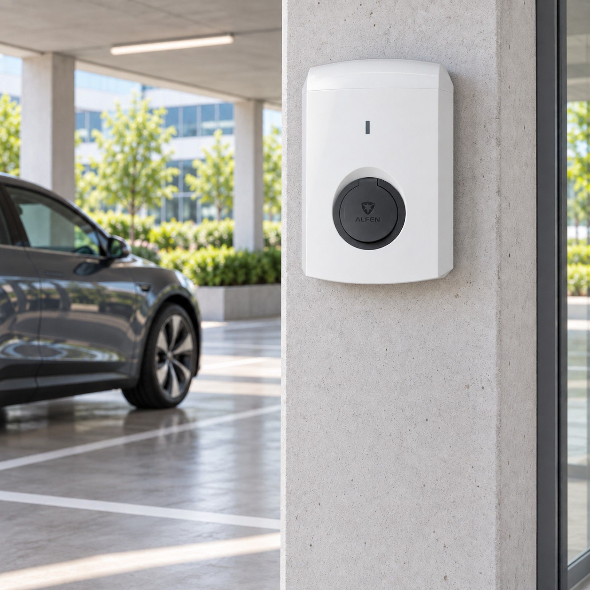 Carregador Alfen Eve Single S-line Trifásico (22kW) com Socket e RFID