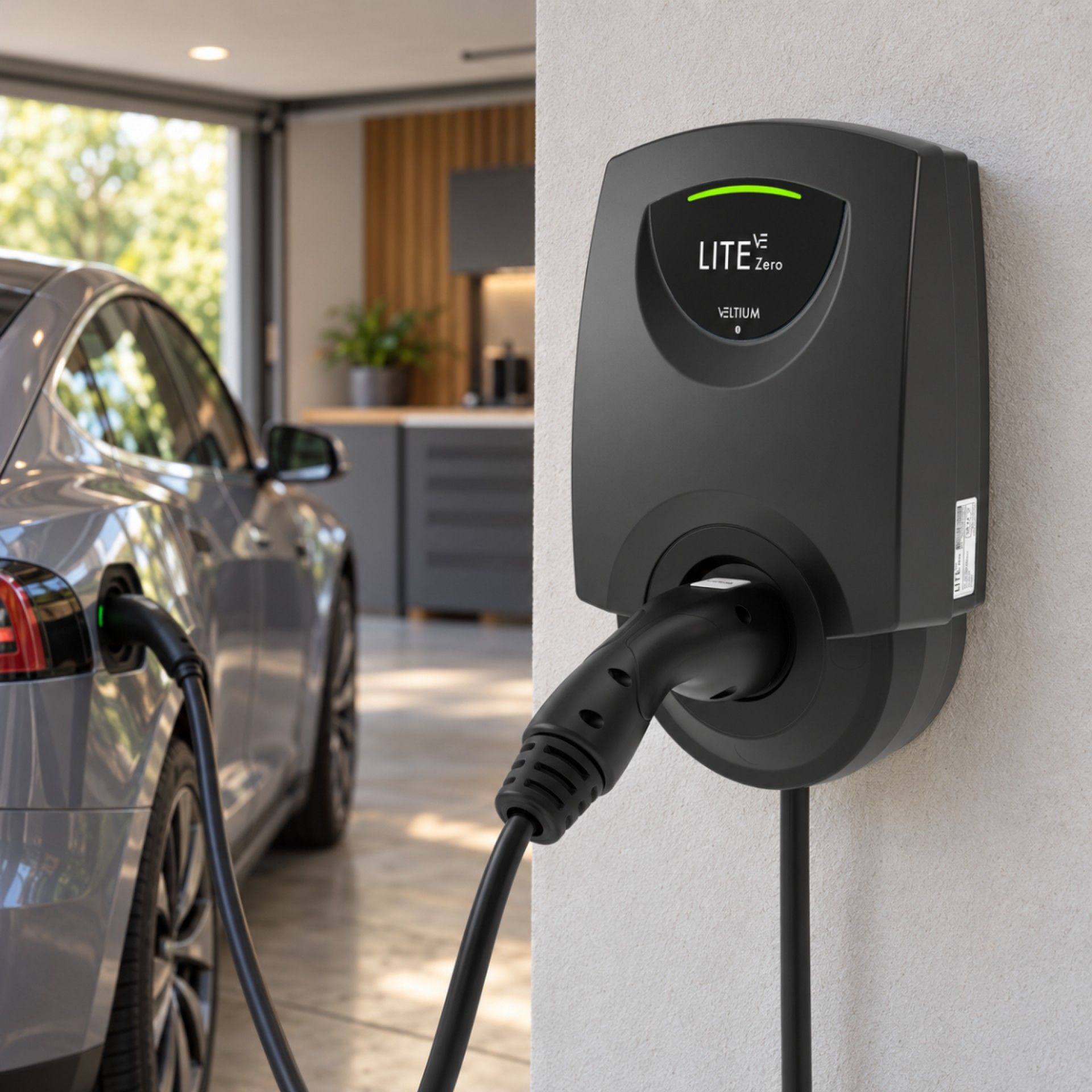 Carregador Veltium Lite Zero Monofásico (7.4kW) com cabo 5 metros