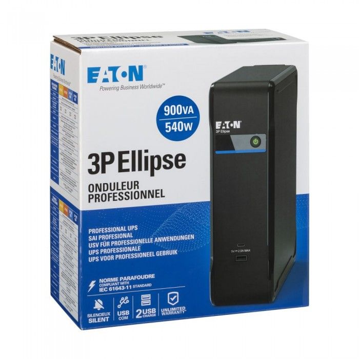 UPS Eaton 3P Ellipse 900VA 540W IEC com USB