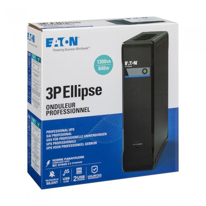 UPS Eaton 3P Ellipse 1300VA 840W IEC com USB